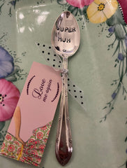 'Super Mum' hand stamped vintage teaspoon