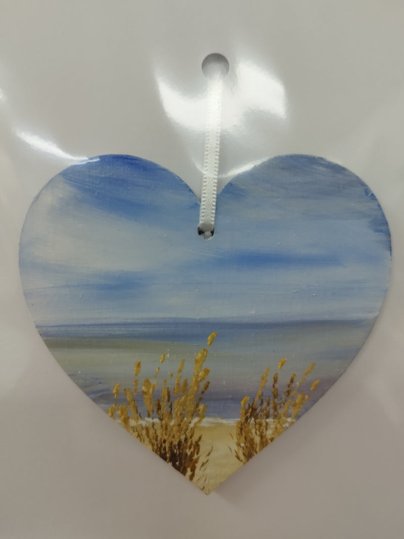 Hand painted heart keepsake card