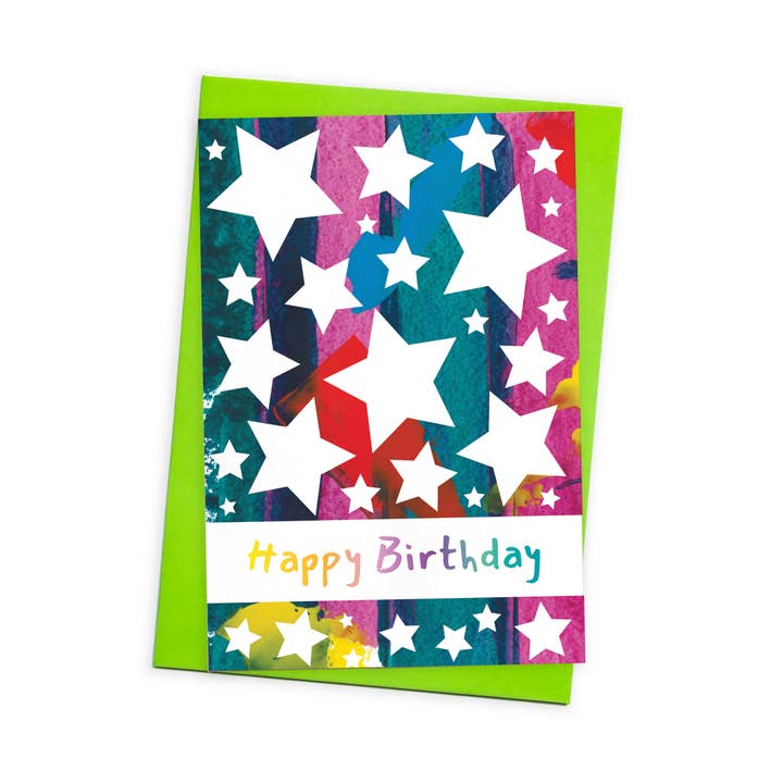 Happy birthday stars card