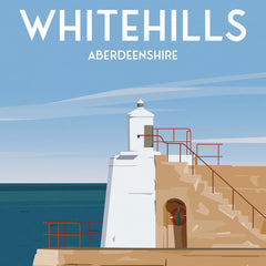 Whitehills, Aberdeenshire A4 travel poster print