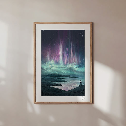 Aurora Coast A4 print