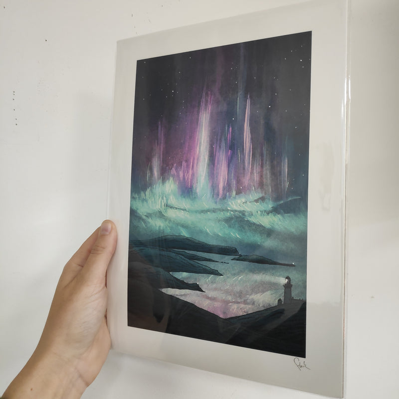 Aurora Coast A4 print