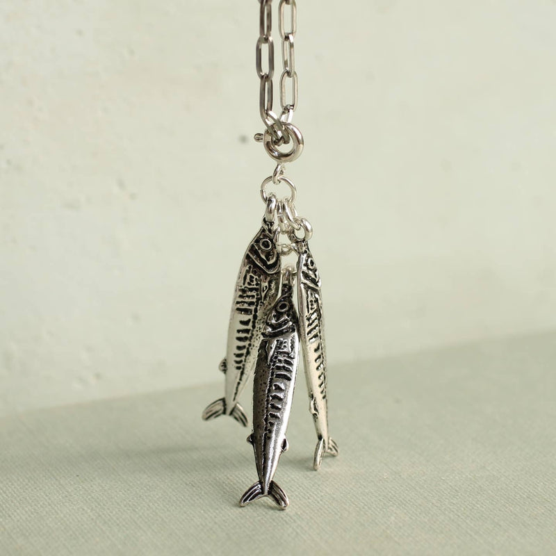 Trio of sardines 'Catch of the Day' necklace