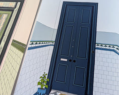 Tenement Door in Blue A4 print