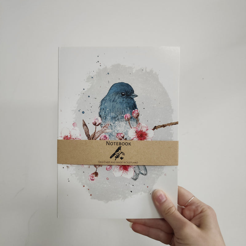 Bird and Blossom A5 notebook