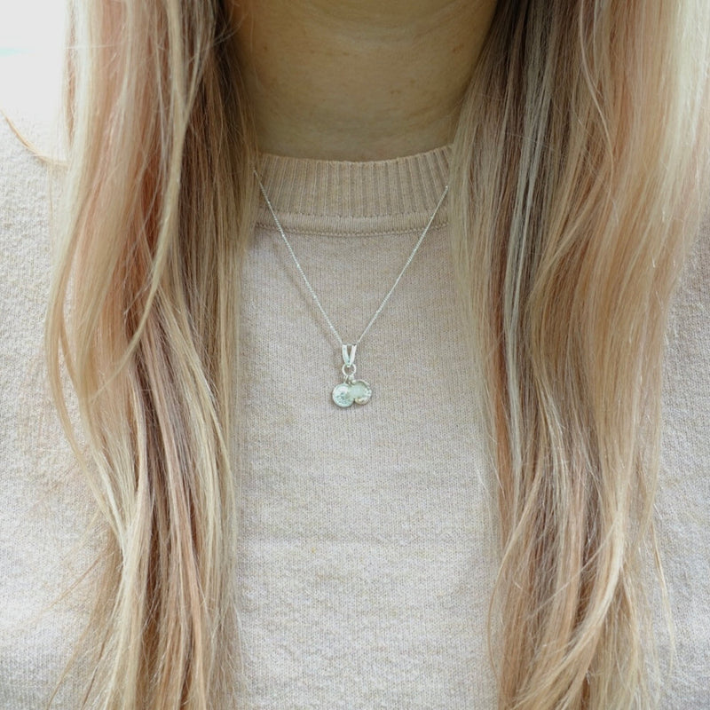 Moondrop Sterling Silver & Rainbow Moonstone Necklace