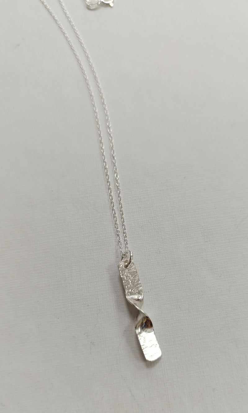 Sterling Silver twist pendant