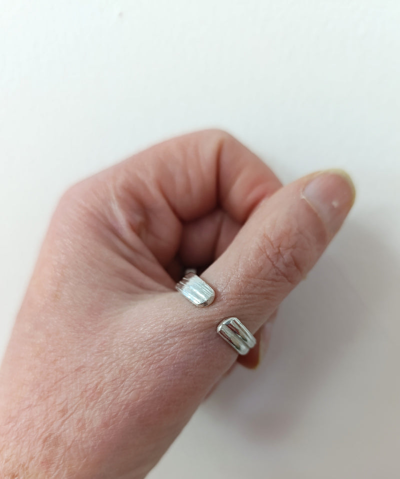 Sterling silver Mitsuro Wax open ring