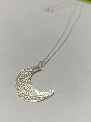 Sterling silver crescent moon pendant