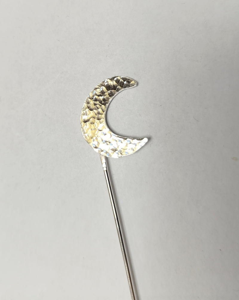 Sterling Silver crescent moon pin brooch
