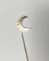 Sterling Silver crescent moon pin brooch