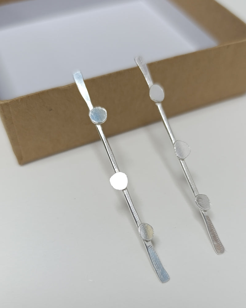 Sterling silver 'fungi' earrings