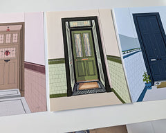 Tenement Door in Green A4 print