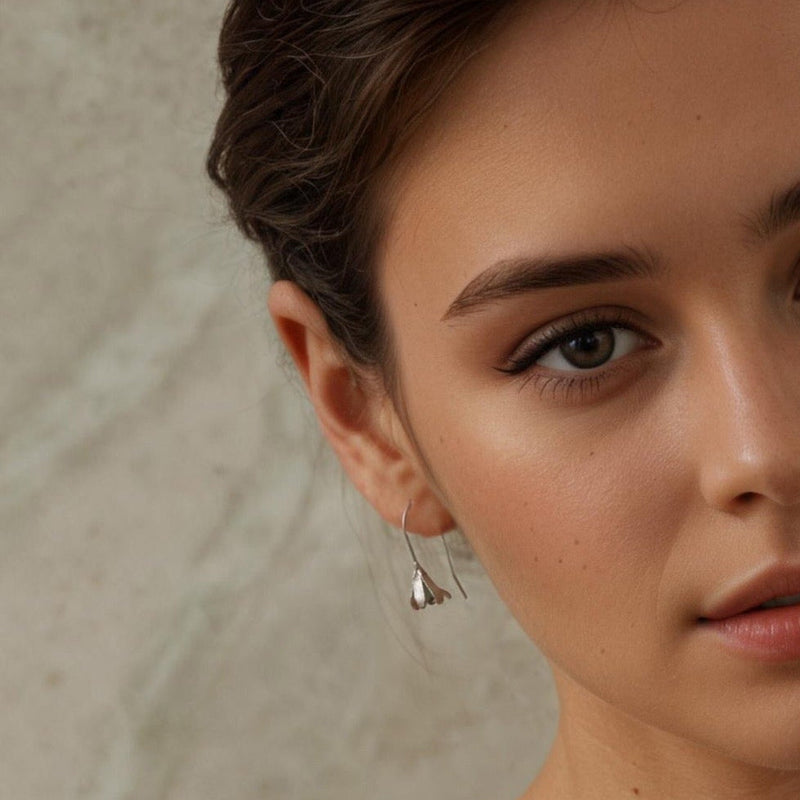 Snowdrop bud earrings