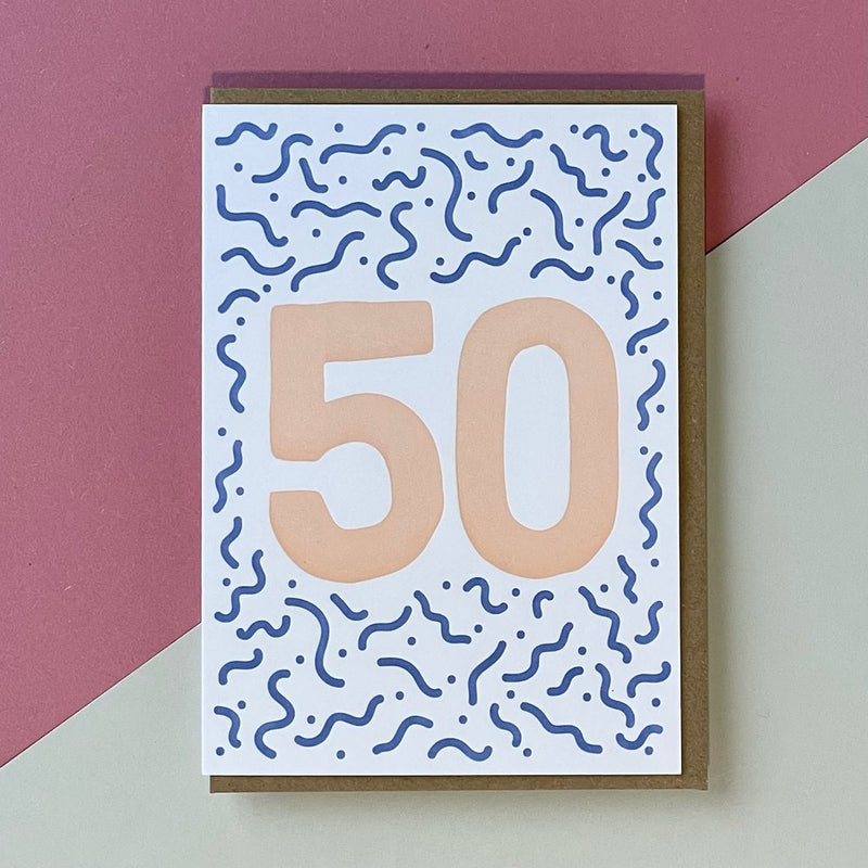 50 squiggles card