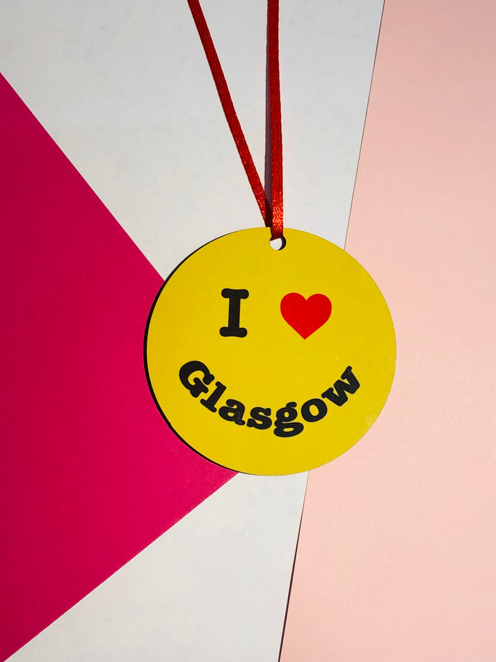 I ❤️ Glasgow Christmas hanging decoration