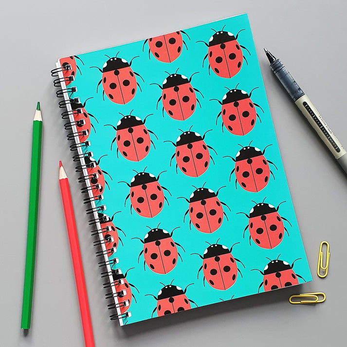 Ladybird wire bound lined notebook