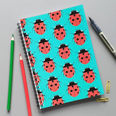 Ladybird wire bound lined notebook
