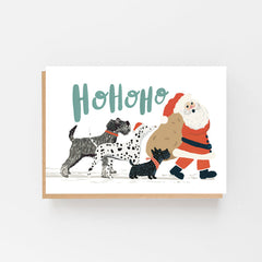Pack of six Ho ho Santa Christmas cards
