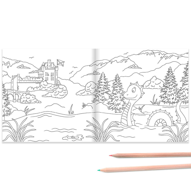 A to Z of Scotland colouring book