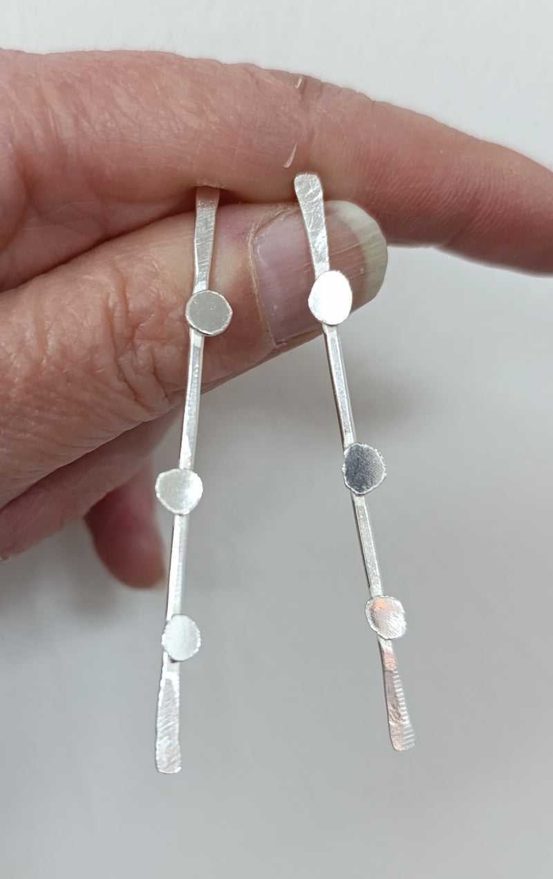 Sterling silver 'fungi' earrings