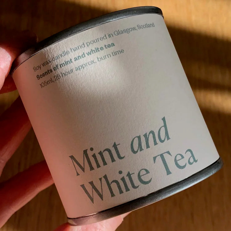 Mint and White Tea soy candle