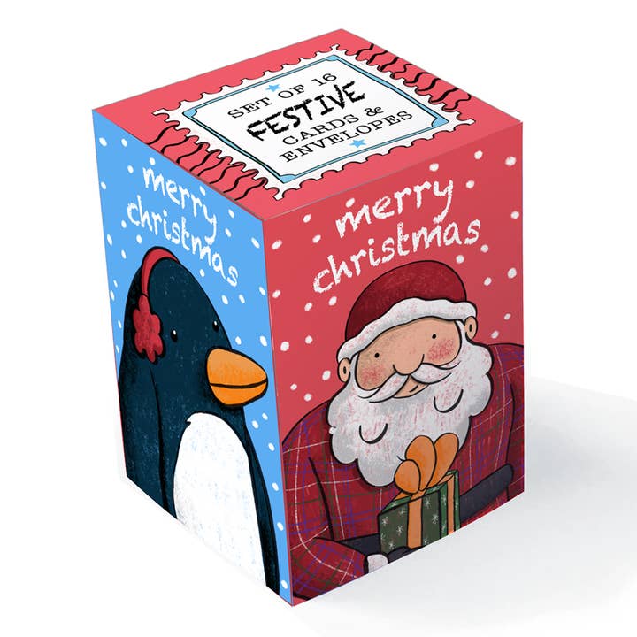 Festive Mini Christmas Card Box