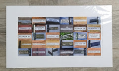 Mounted print - Street Signs of Battlefield