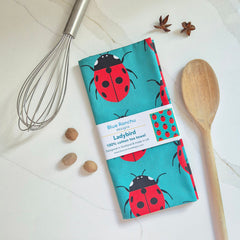 Ladybird tea towel