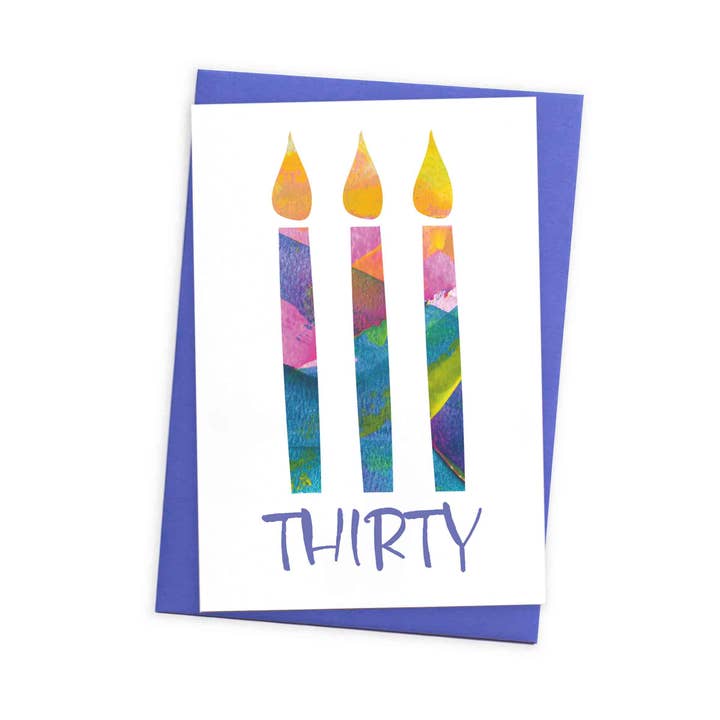 Thirty candles birthday card
