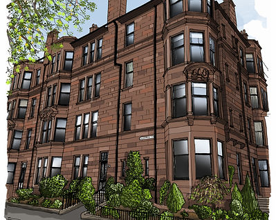 Glasgow Tenements A4 print