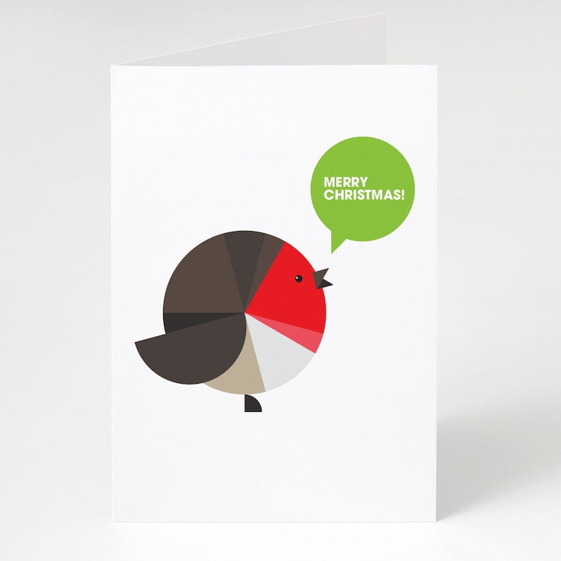 Merry Christmas robin card
