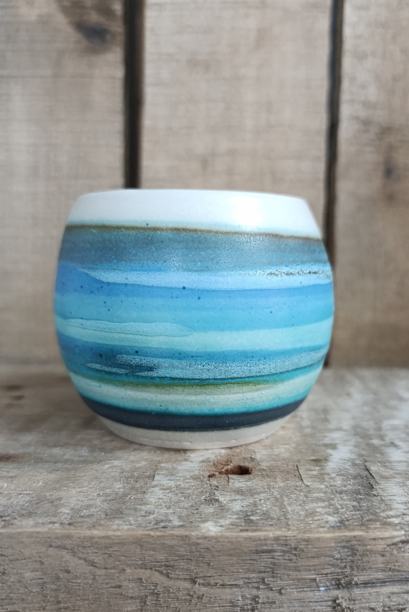 Hebridean Collection stoneware espresso tumbler/mini vase (VS119)