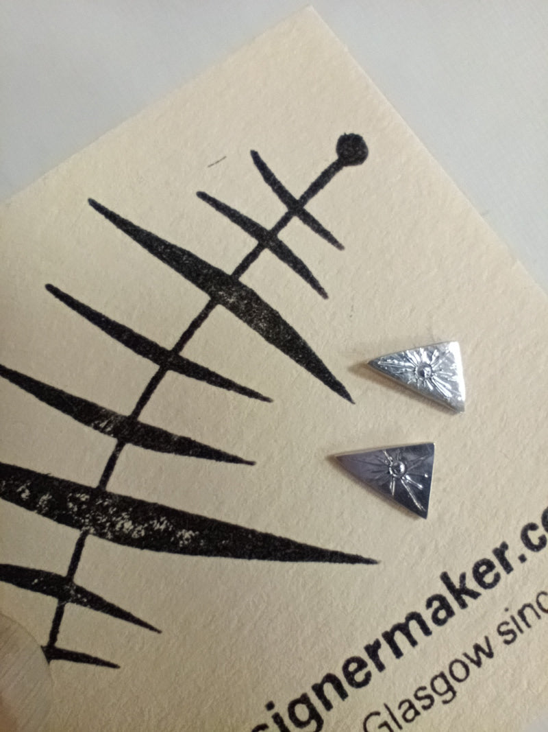 Sterling Silver triangle studs