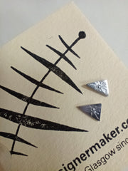 Sterling Silver triangle studs