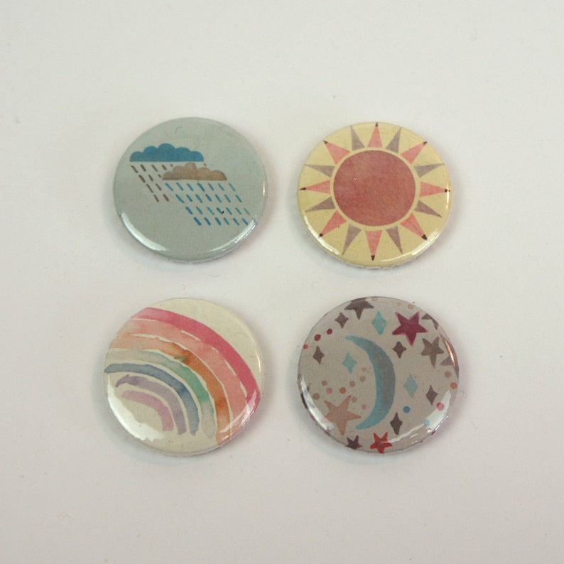Set of 4 badges - Weather