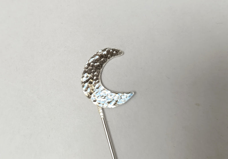 Sterling Silver crescent moon pin brooch