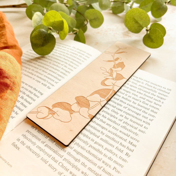 Eucalyptus wooden bookmark