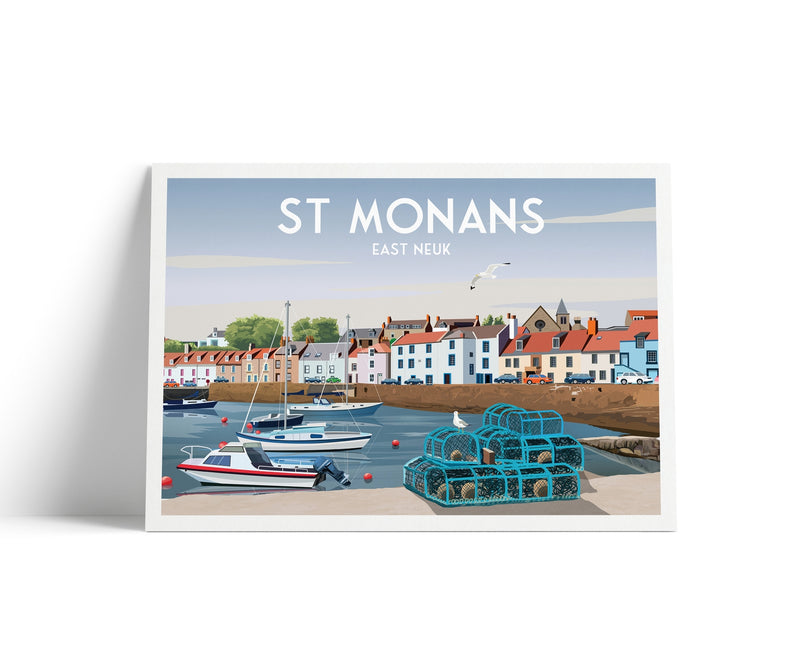 St Monans A4 travel poster print