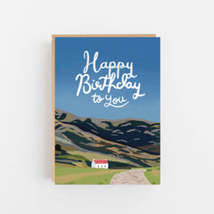 Happy birthday to you bothy & mountains card