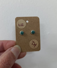 Ceramic plain stud earrings - smallest size, different colours available