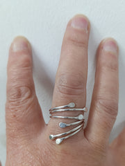 Sterling Silver 'roots' wrap ring