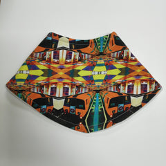 Bandana style bib - Glasgow subway print