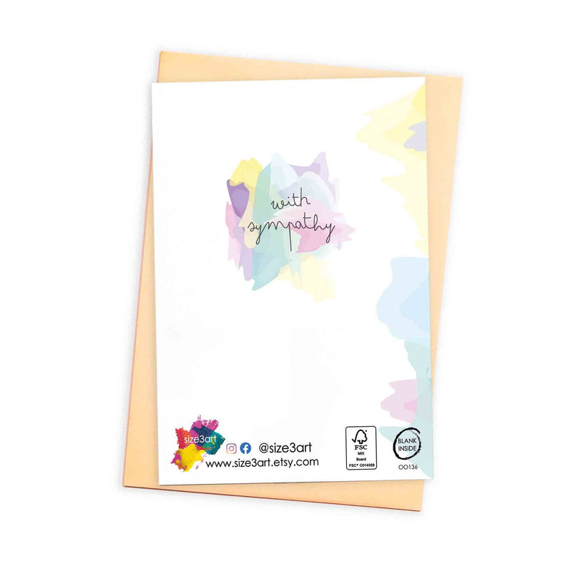 With sympathy card