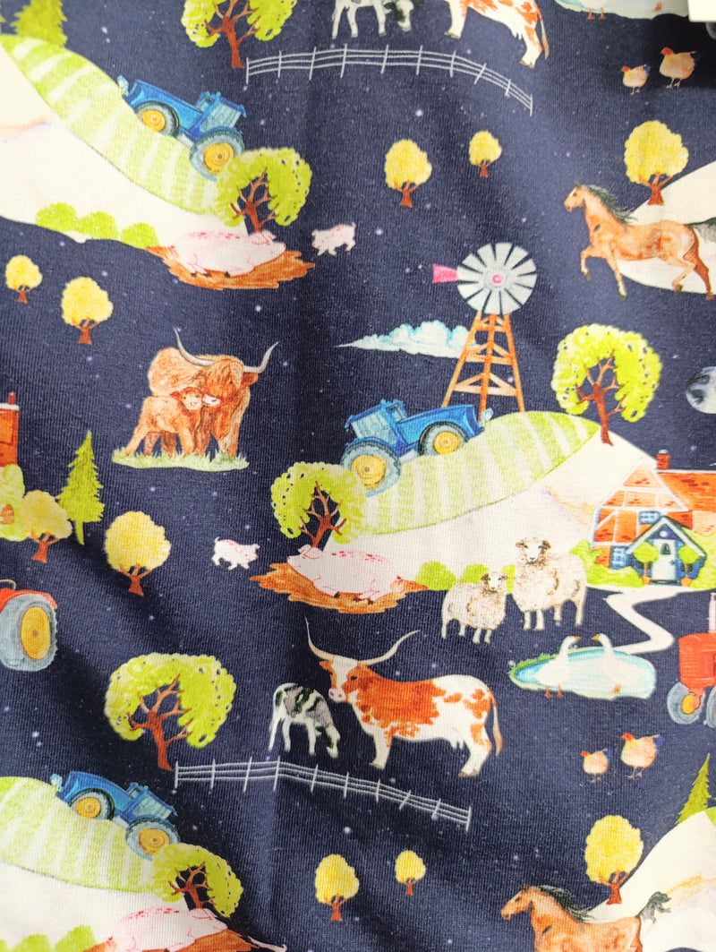 Romper suit - farmyard & cows (12-18 months)