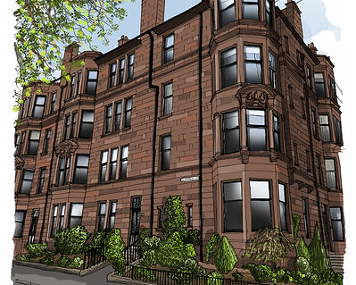 Glasgow Tenements A4 print