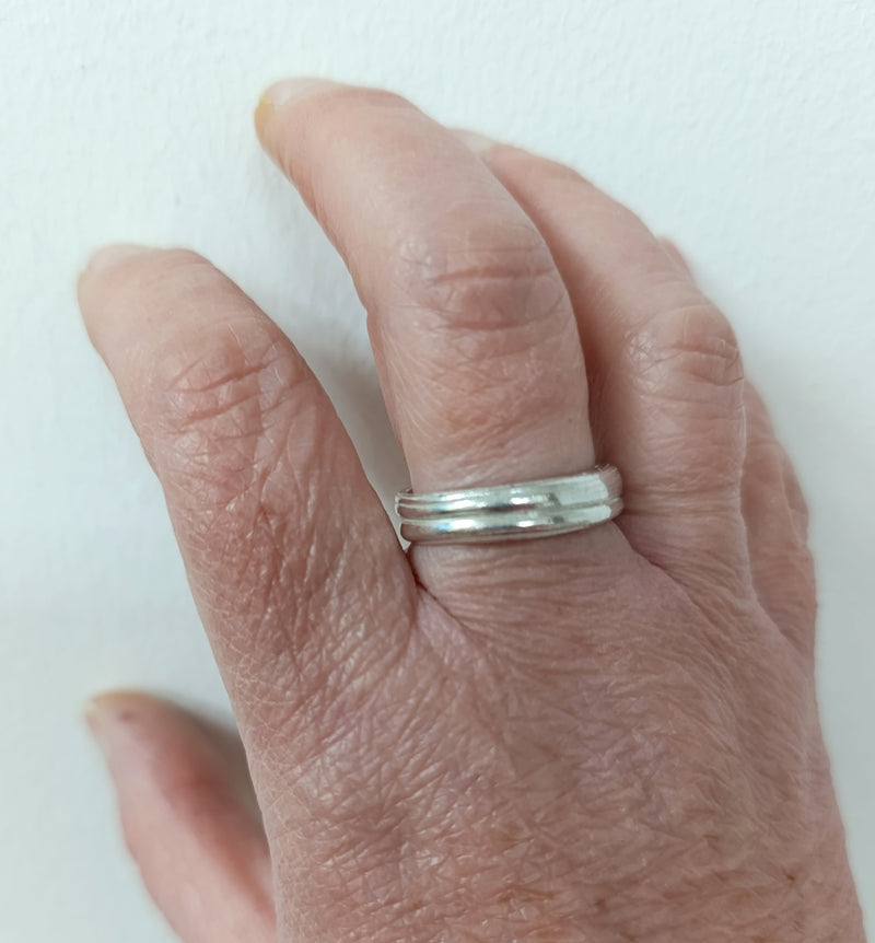 Sterling silver Mitsuro Wax open ring