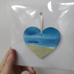 Hand painted heart keepsake card