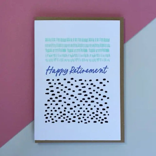 Happy Retirement letterpress card