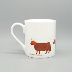 Highland Cow bone china mug